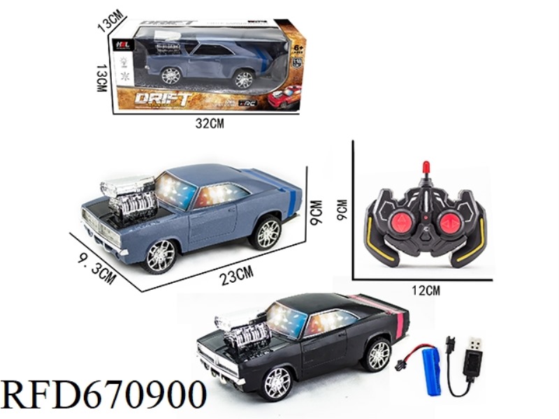 1:18 FOUR-WAY DODGE 3D REMOTE CONTROL CAR (WITH BATTERY INCLUDED)
