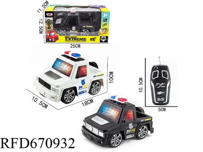 Q-VERSION MERCEDES-BENZ PICKUP TRUCK TRANSFER PRINTING TWO-WAY POLICE CAR
