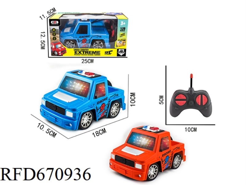 Q-VERSION MERCEDES-BENZ PICKUP TRUCK SIMULATION FOUR-WAY POLICE CAR