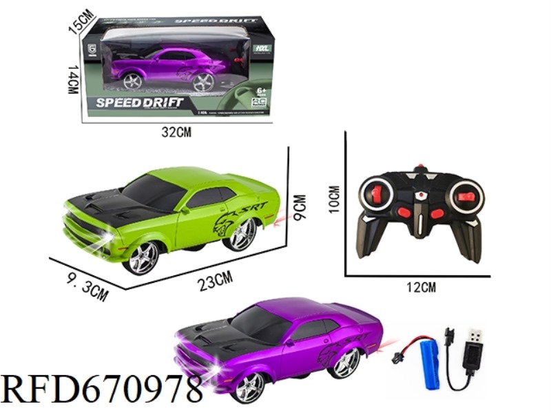 6 2.4G DODGE HELLCAT DRIFT REMOTE CONTROL CARS
