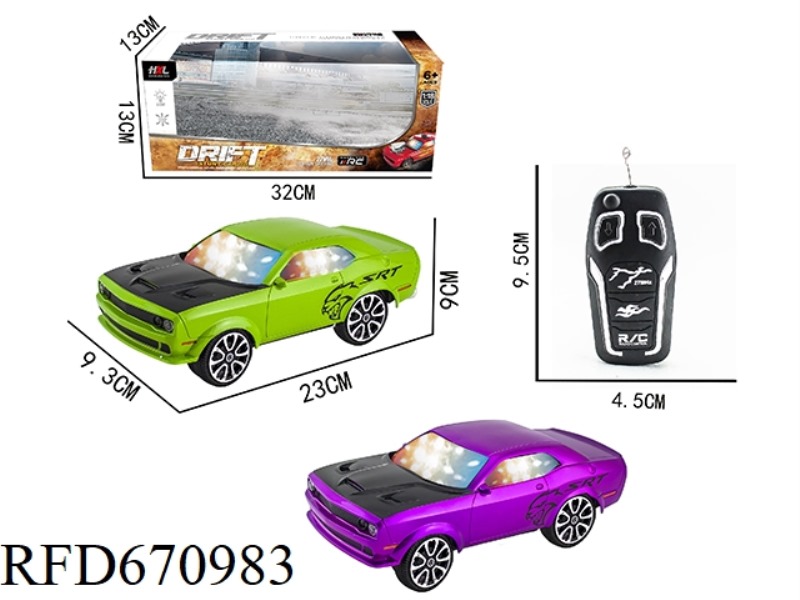 1:18 TWO-LANE DODGE HELLCAT 3D REMOTE CONTROL CAR