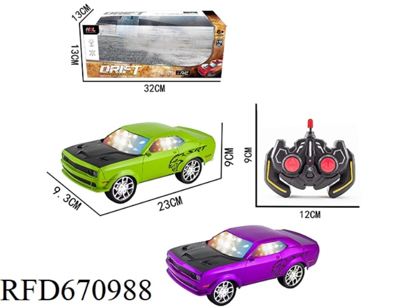 1:18 FOUR-CHANNEL MIRACLE HELLCAT 3D REMOTE CONTROL CAR
