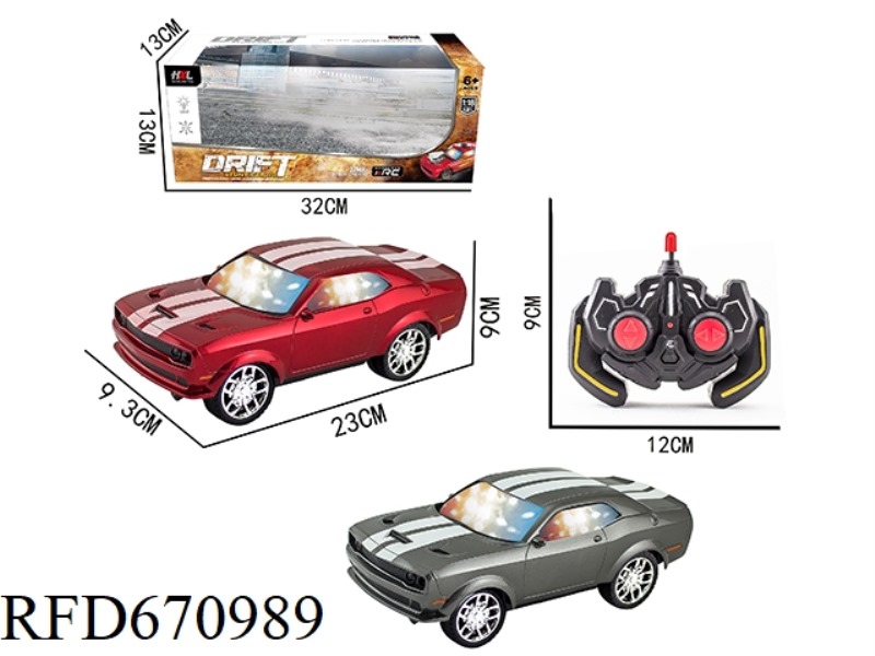 1:18 FOUR-CHANNEL MIRACLE HELLCAT 3D REMOTE CONTROL CAR