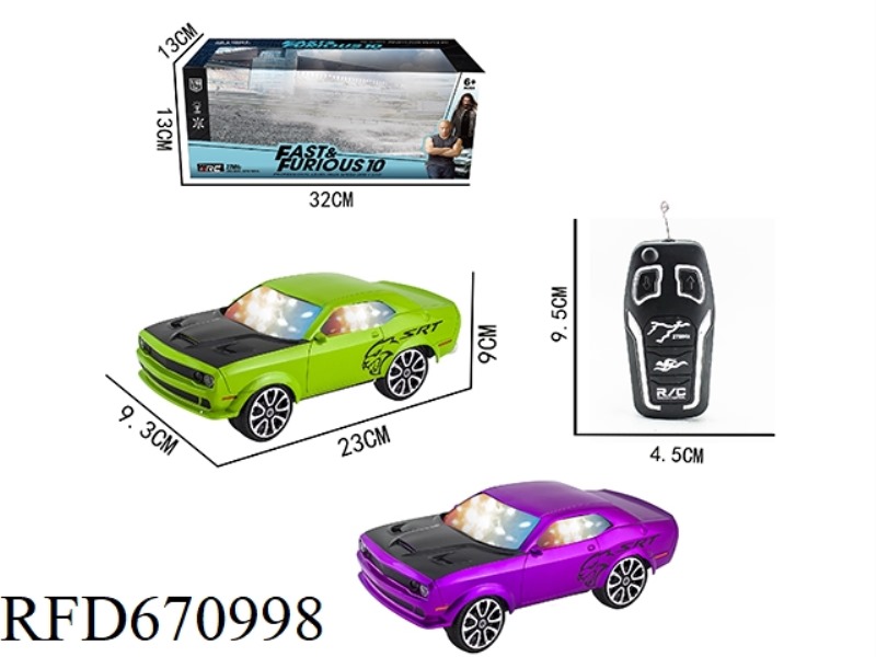 1:18 TWO-LANE DODGE HELLCAT 3D REMOTE CONTROL CAR
