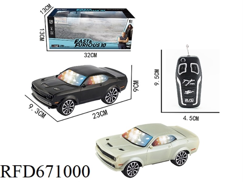 1:18 TWO-LANE DODGE HELLCAT 3D REMOTE CONTROL CAR
