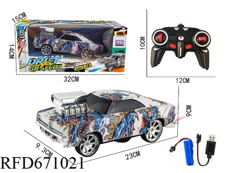 6-CHANNEL 2.4G DODGE DRIFT REMOTE CONTROL CAR (DOODLE)