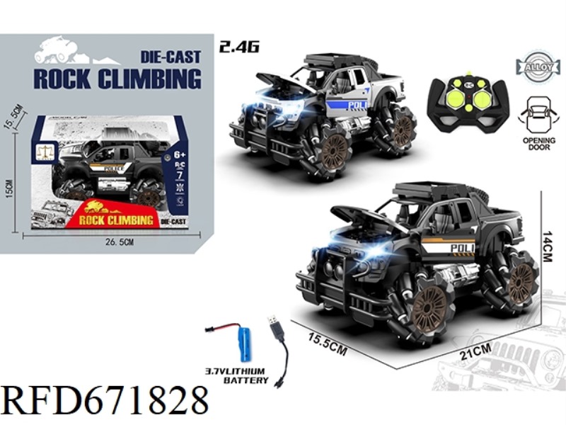 1:187 ALLOY 3-DOOR STUNT CLIMBING RAPTOR POLICE CAR
