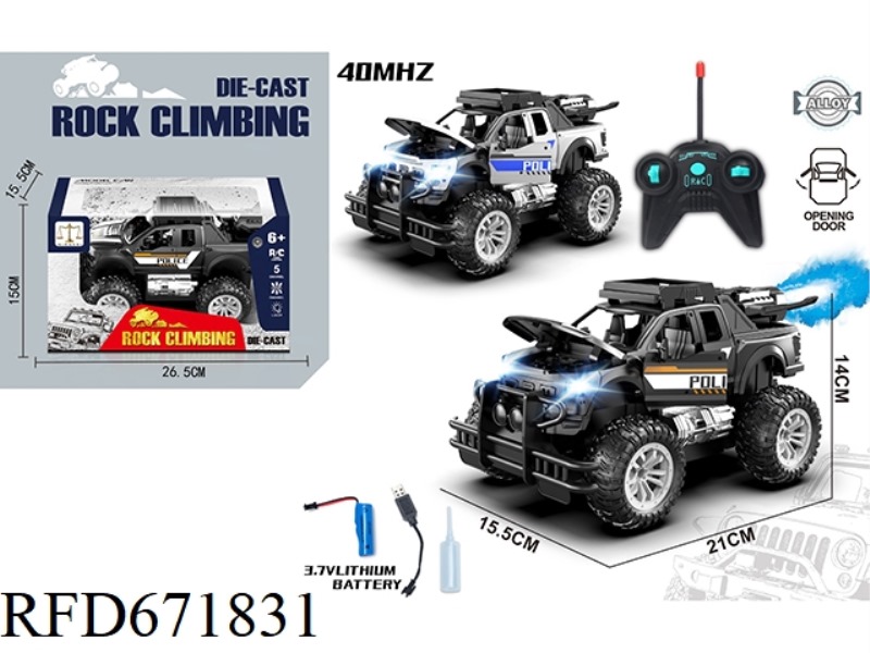 1:185 ALLOY 3-DOOR SPRAY-PAINTED RAPTOR OFF-ROAD POLICE CAR
