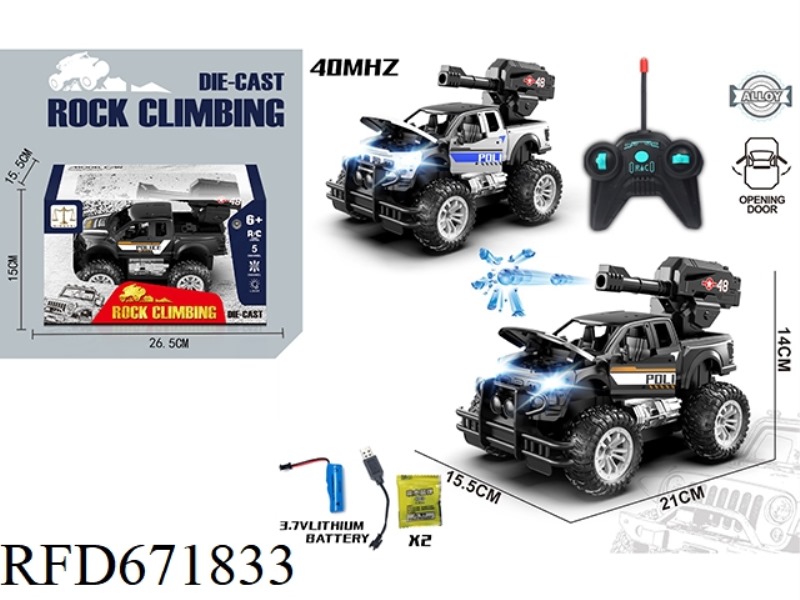 1:185 ALLOY 3-DOOR RAPTOR OFF-ROAD POLICE CAR