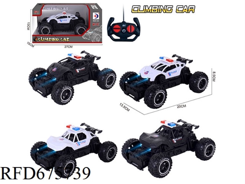 REMOTE-CONTROLLED SMALL CLIMBING VEHICLE (POLICE CAR)