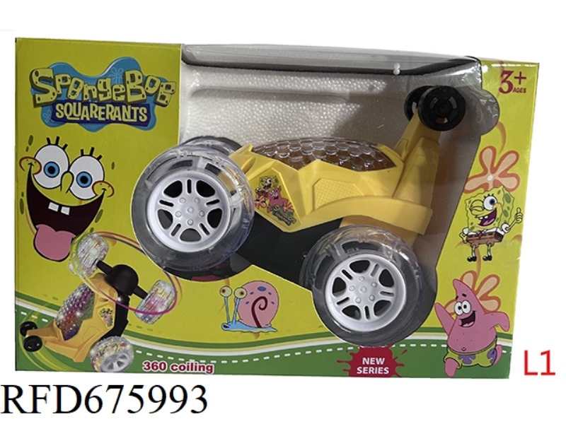 FOUR-WAY SPONGEBOB STUNT DUMP TRUCK (LIGHT MUSIC) WITH USB CABLE