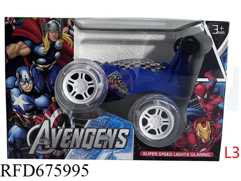 FOUR-WAY CAPTAIN AMERICA STUNT DUMP TRUCK (LIGHT MUSIC) WITH USB CABLE