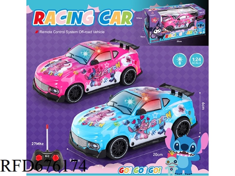 1:24 STITCH PVC BODY SHELL LIGHT REMOTE CONTROL CAR