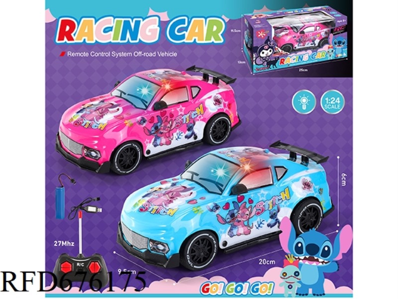 1:24 STITCH PVC BODY SHELL LIGHT REMOTE CONTROL CAR