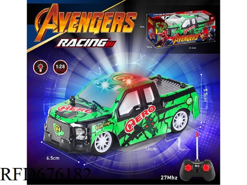 1:28 GREEN GIANT PVC CAR SHELL LIGHT REMOTE CONTROL CAR
