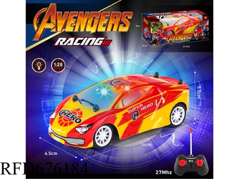 1:28 IRON MAN PVC BODY SHELL LIGHT REMOTE CONTROL CAR