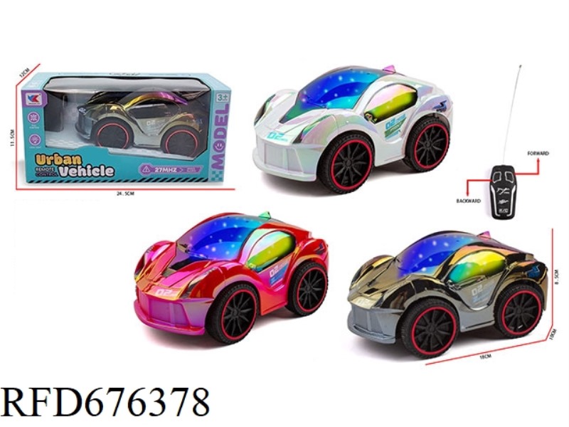 Q-VERSION 1:20 TWO-WAY FERRARI RACING CAR WITH 3D LIGHTS AND NO POWER INCLUDED