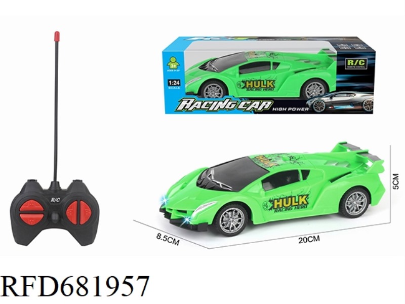 1:24 FOUR-WAY REMOTE CONTROL CAR RAMBO HULK IS NOT CHARGED.