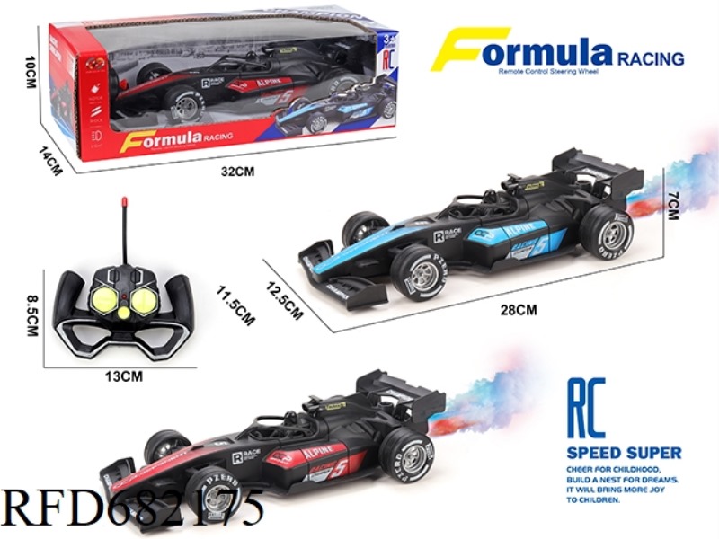 FIVE-WAY SPRAY F1 EQUATION REMOTE CONTROL RACING CAR 1:14