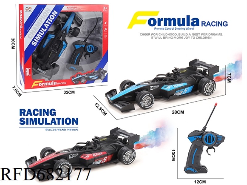 FIVE-WAY SPRAY F1 EQUATION REMOTE CONTROL RACING CAR 1:14