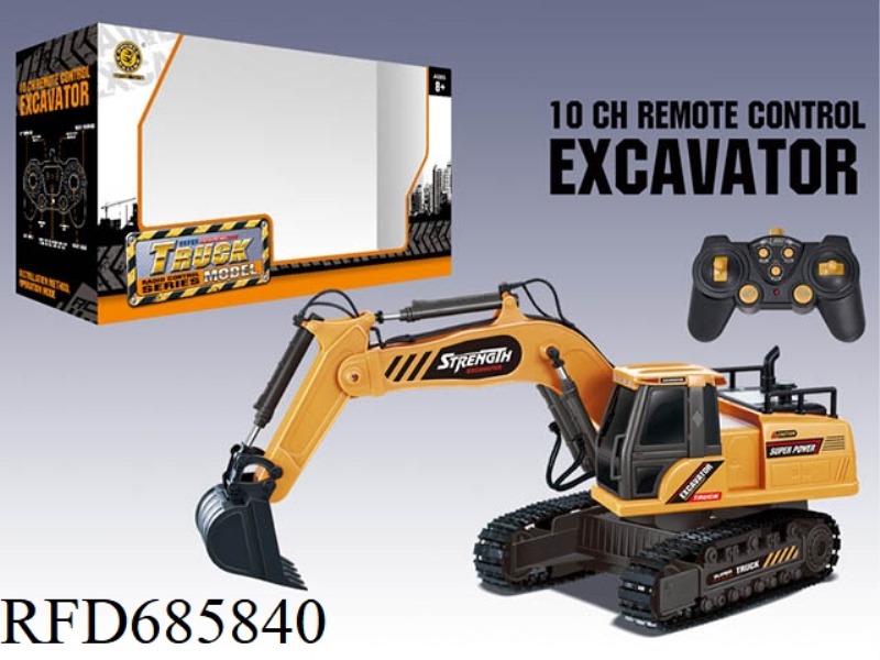 10-CHANNEL REMOTE-CONTROLLED EXCAVATOR