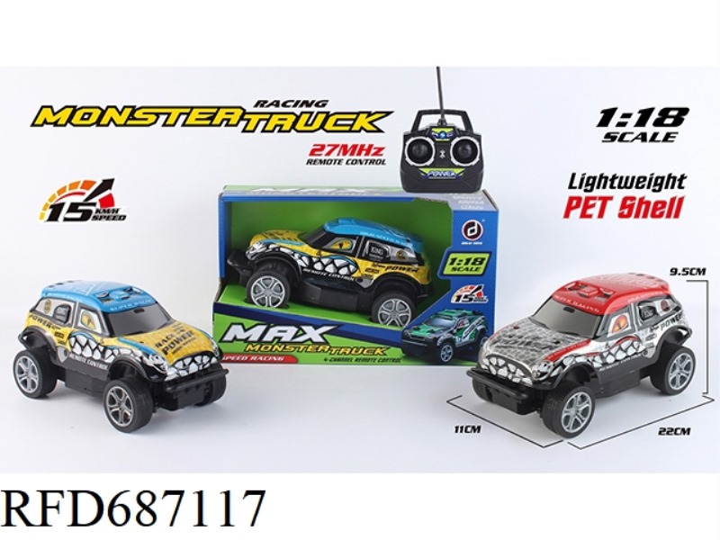 1: 18 PVC 27M FOUR-WAY REMOTE CONTROL CAR (EXCLUDING ELECTRICITY)