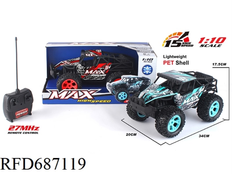 1: 10 SKELETON FOUR-WAY OFF-ROAD REMOTE CONTROL VEHICLE 27MHZ