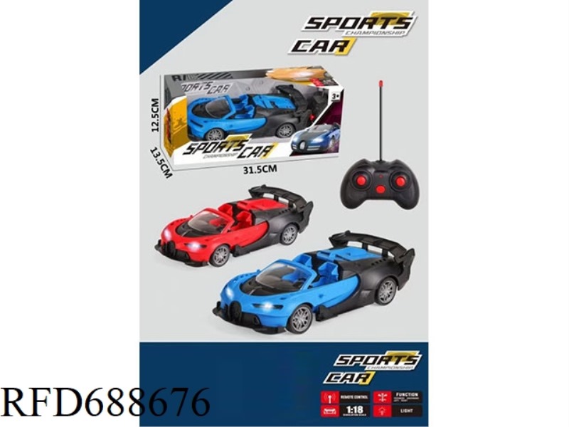 1: 18 FOUR WAY BUGATTI CONVERTIBLE SPORTS CAR