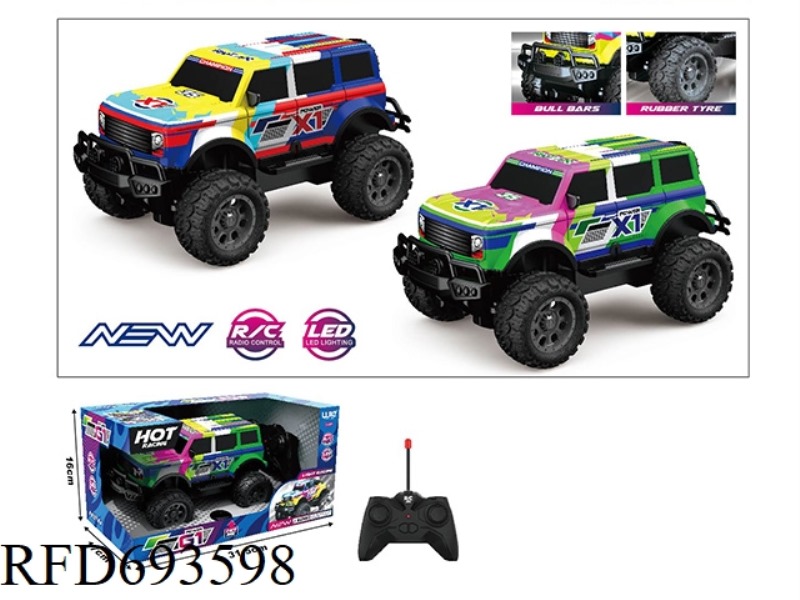FOUR-WAY OFF-ROAD LIGHTING REMOTE CONTROL CAR WITH TRY ME