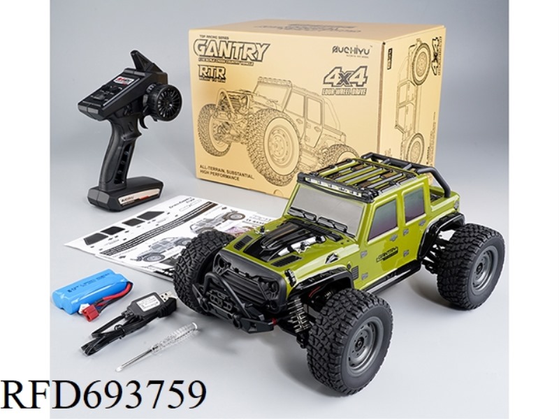 1/16 ELECTRIC FOUR-WHEEL DRIVE OFF-ROAD VEHICLE (JEEP) WHITE/DARK GRAY