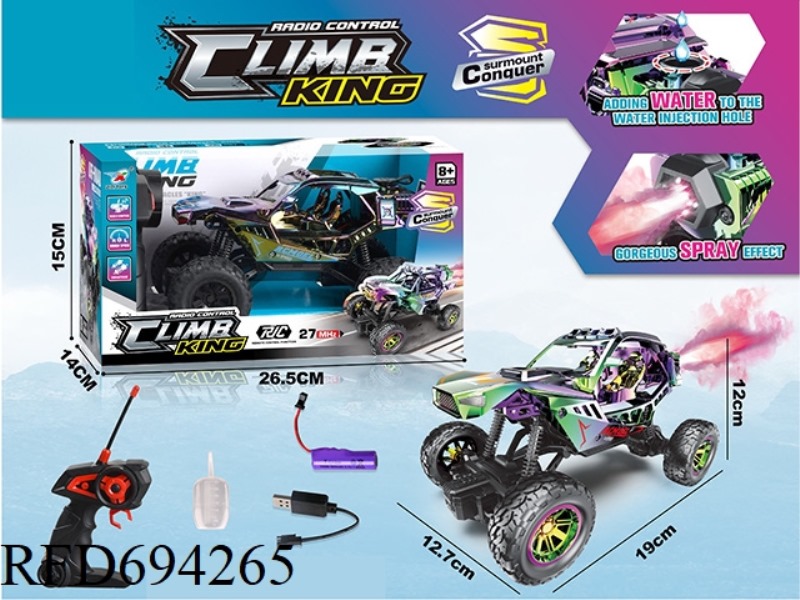 27MHZ FIVE-PASS COLORFUL SPRAY LIGHTING REMOTE CONTROL CAR 1:20