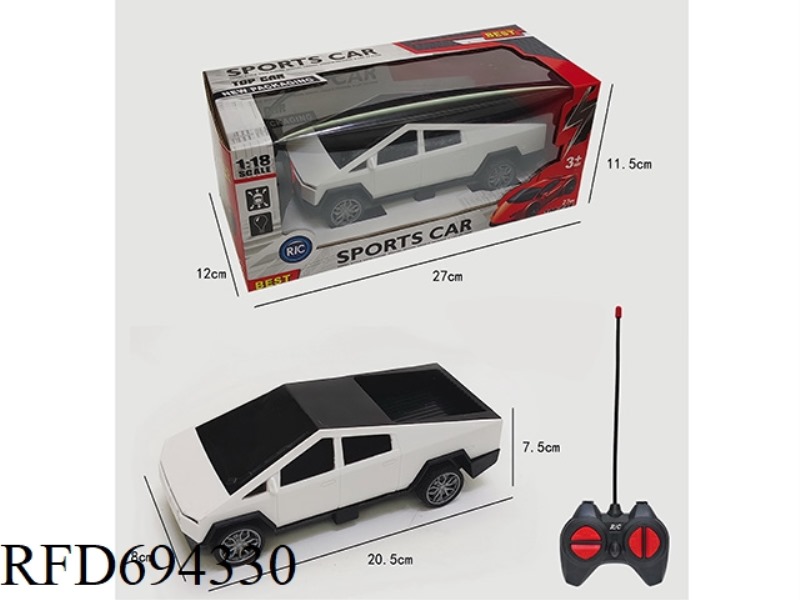 1;18 FOUR-WAY TESLA SIMULATION CAR WITH RED LIGHT (WITHOUT ELECTRICITY)