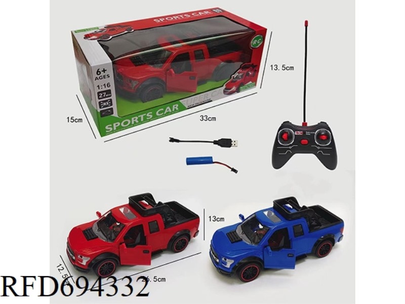 1;16 FORD F-150 RAPTOR PICKUP TRUCK FIVE-WAY DOOR OPEN SIMULATION REMOTE CONTROL CAR (WITHOUT ELECTR