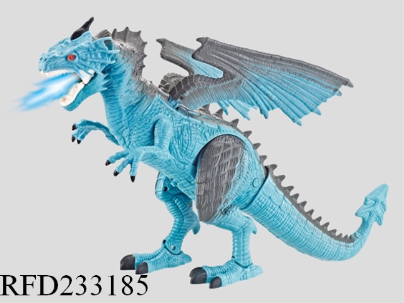R/C SIMULATION INFRARED RAY SPRAY DINOSAUR WITH LIGHT AND SOUND