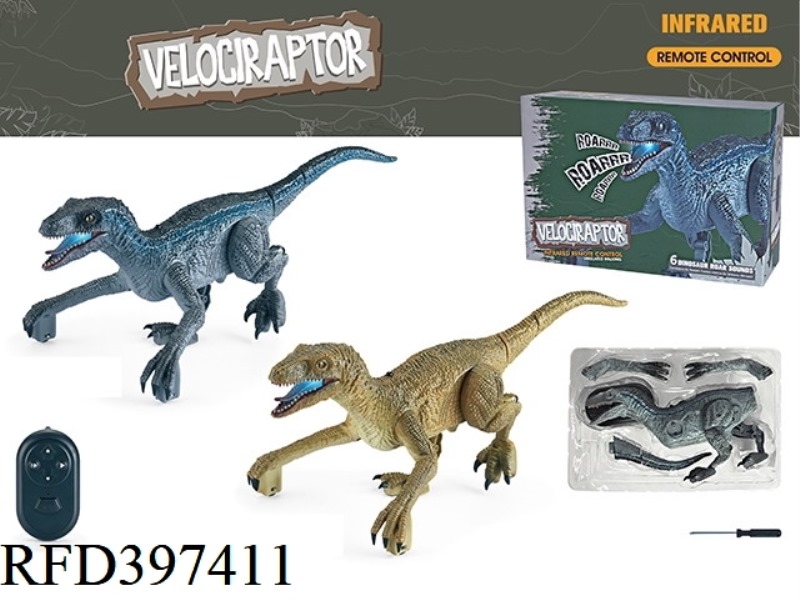 INFRARED RAPTOR/REMOTE CONTROL DINOSAUR (GREEN) WITH SOUND LIGHT