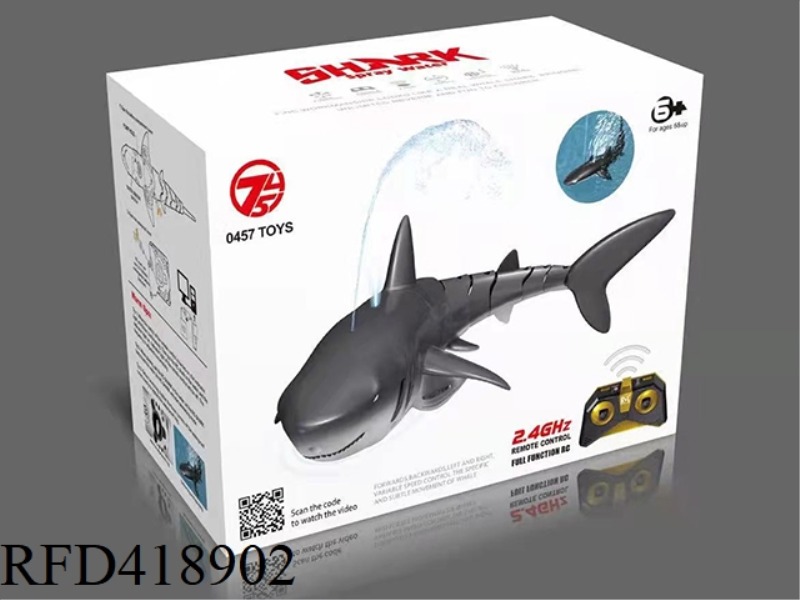 REMOTE CONTROL SHARK 2.4G (WATER SPRAY) SILVER