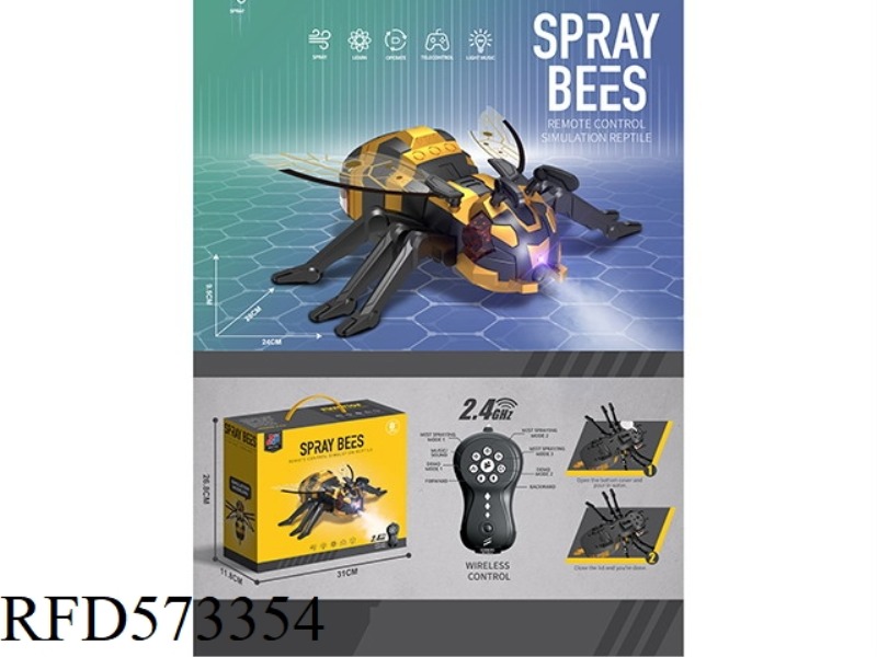 2.4G REMOTE CONTROL SPRAY MECHANICAL BEE PACK ELECTRICITY