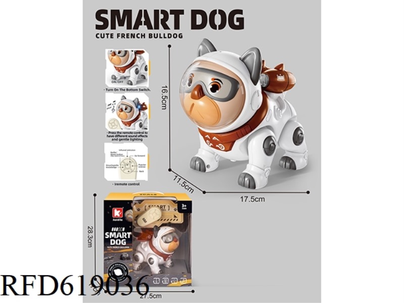 REMOTE CONTROL INTELLIGENT MECHANICAL DOG (WHITE) (WITHOUT ELECTRICITY)