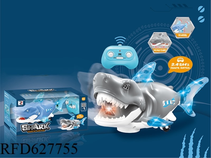 2.4G REMOTE CONTROL SHARK WITH LIGHTS AND MUSIC