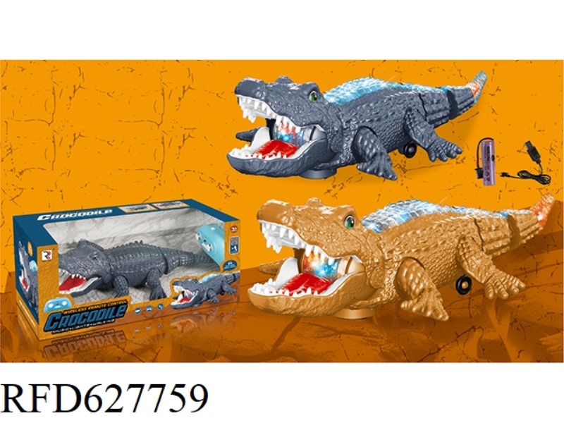 2.4G REMOTE CONTROL CROCODILE WITH LIGHTS AND MUSIC (INCLUDING ELECTRICITY)