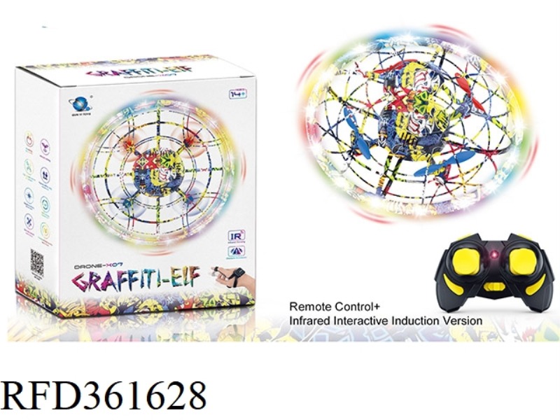 AIR PRESSURE FIXED HEIGHT DAZZLING LIGHT QUADCOPTER (CONVENTIONAL REMOTE CONTROL VERSION)