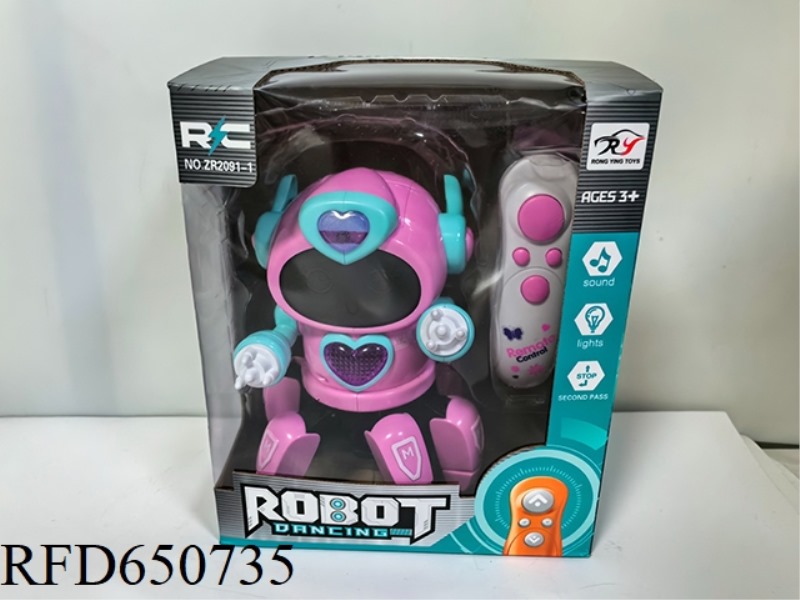 GIRL INFRARED REMOTE CONTROL SIX-CLAW ROBOT WITH LIGHT AND MUSIC