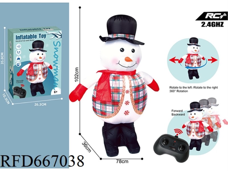 INFLATABLE REMOTE CONTROL CAR - SNOWMAN