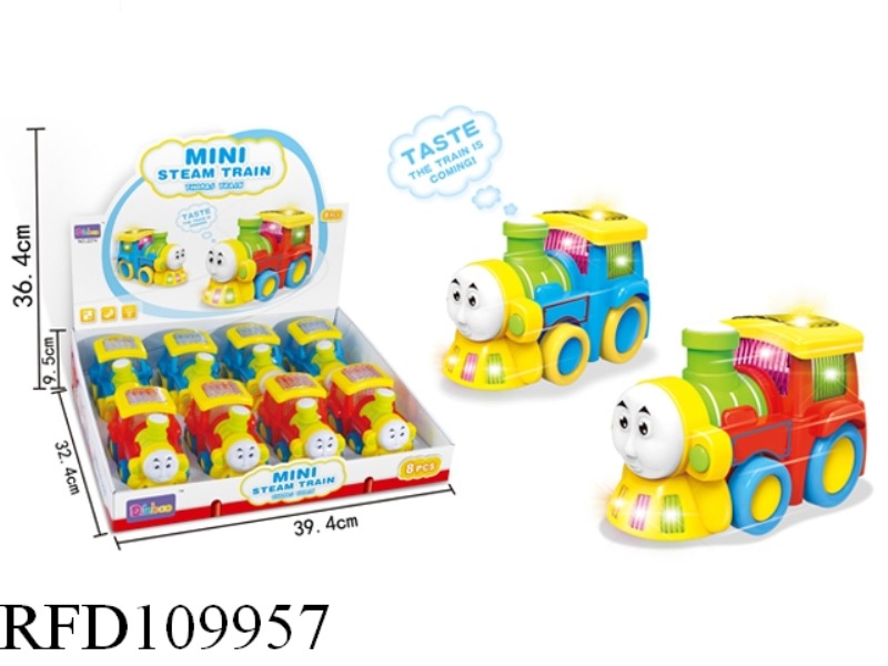 B/O UNIVERSAL TRAIN WITH 3D LIGHT AND MUSIC 8PCS