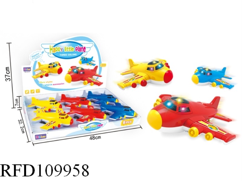 B/O UNIVERSAL AIRLINER WITH 3D LIGHT AND MUSIC 6PCS