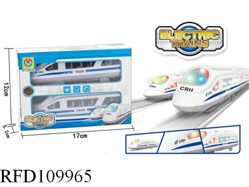B/O UNIVERSAL TRAIN WITH 3D LIGHT AND MUSIC 2PCS