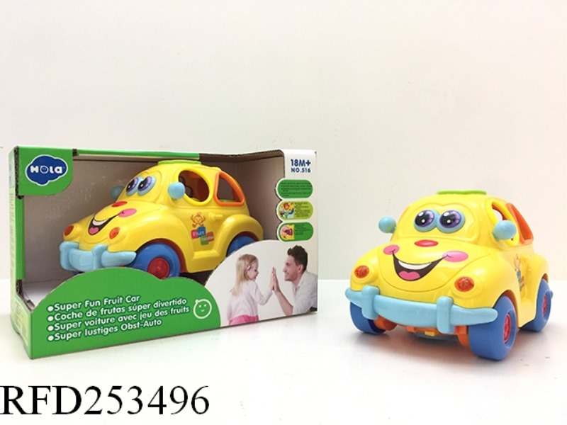 B/O FRUIT CAR WITH LIGHT AND MUSIC