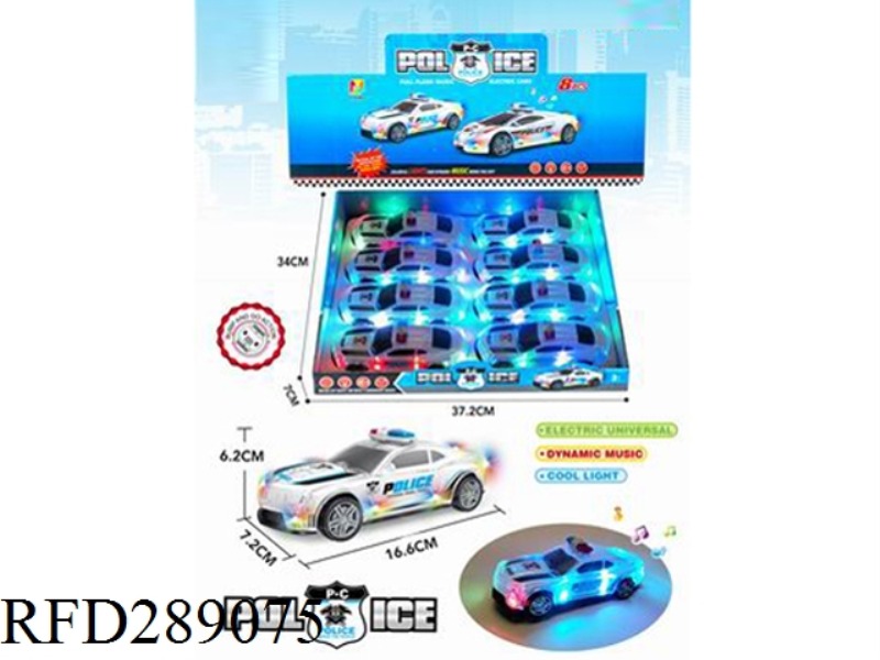 B/O CAR WITH LIGHT 8 PCS