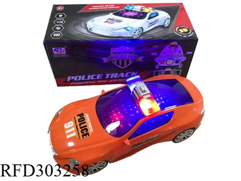 B/O UNIVERSAL REXA POLICE CAR WITH 3D LIGHT AND MUSIC