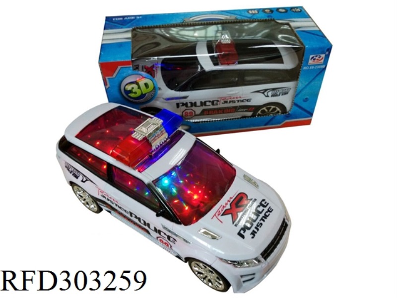 B/O UNIVERSAL LAND ROVER POLICE CAR WITH 3D LIGHT AND MUSIC